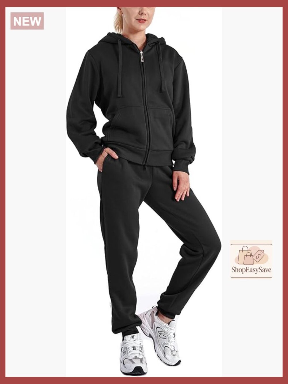 Velour Tracksuit Sweatsuit Set Zip Up Hoodie High Stretch Sherpa Lined Lounge